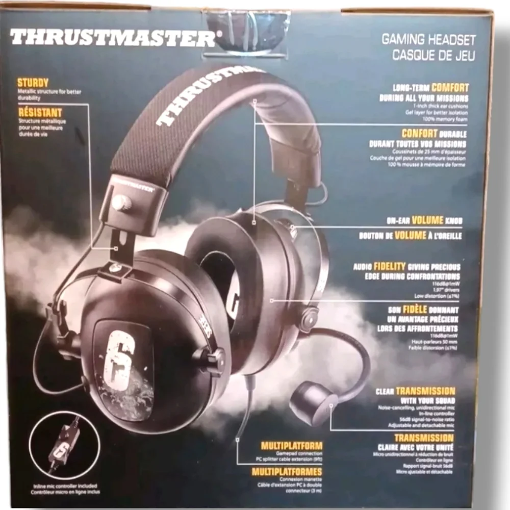 BRAND NEW THRUSTMASTER GAMING HEADSET R6 Seige Edition XBOX PS4 PS5 Headphones